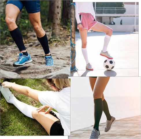 Molain 2Pairs Pre Cut Soccer Socks, PreCut Soccer Sleeve Socks Shin Guard Sleeves Football Leg Sleeves for Soccer Men Women Youth Adults in Kuwait