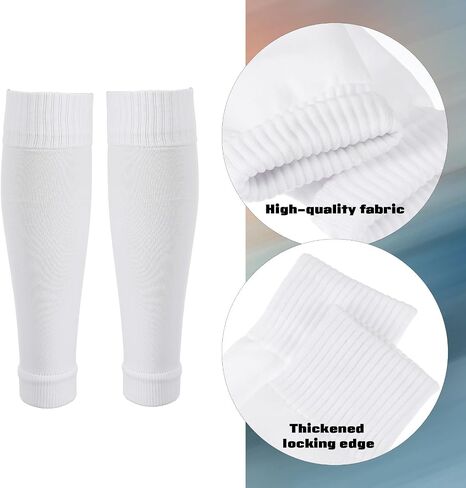 Molain 2Pairs Pre Cut Soccer Socks, PreCut Soccer Sleeve Socks Shin Guard Sleeves Football Leg Sleeves for Soccer Men Women Youth Adults in Kuwait