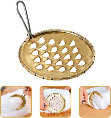 DOITOOL Stainless Steel Jelly Scraper for Cold Noodle and Bean Jelly Cutting with Comfortable Grip Kitchen Tool for Home and Restaurant Use 3.54X3.54X2.36In in Kuwait