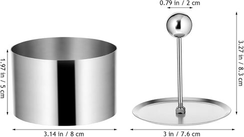 IMIKEYA Stainless Steel Onigiri Mold Sushi Mold Rice Ball Making Tool Tiramisu 3.34 X 3.14 X 1.96 in Silver 1 Piece for Diy Kitchen Use in Kuwait