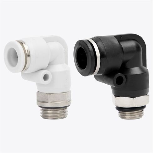 Pneumatic Air Pipe Quick Connector Pl Elbow G Threaded 8-02/4-m5/6-01/10-03/8-02 1Pcs(Premiumblackpl12-03g) in Kuwait