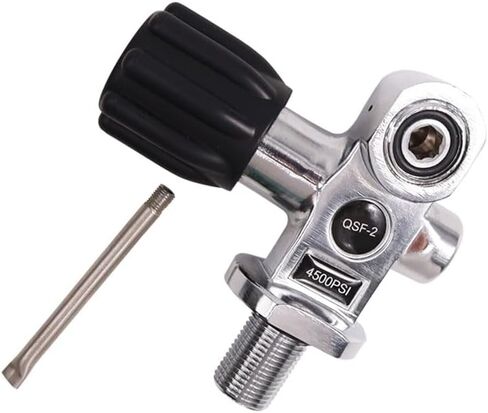 TUDIVING-4500Psi 300Bar 30Mpa Scuba Diving Tank Valve,DIN/Yoke Valve,Diving Aluminum Bottle Valve G3/4-14NPSM Thread in Kuwait