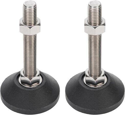 2 Pcs M16 Leveling Feet 80mm Round Base Height Adjustment Adjustable Furniture Leveler, Load Capacity 10kg, Perfect for Office Home Furniture Shelves in Kuwait