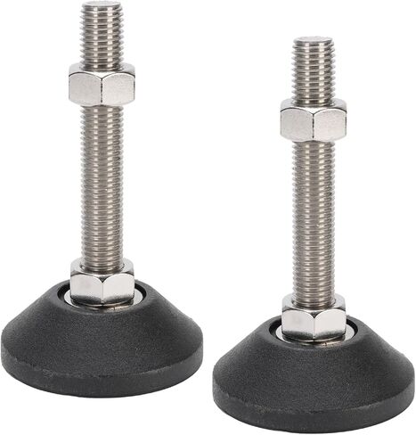 2 Pcs M16 Leveling Feet 80mm Round Base Height Adjustment Adjustable Furniture Leveler, Load Capacity 10kg, Perfect for Office Home Furniture Shelves in Kuwait