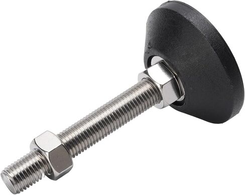2 Pcs M16 Leveling Feet 80mm Round Base Height Adjustment Adjustable Furniture Leveler, Load Capacity 10kg, Perfect for Office Home Furniture Shelves in Kuwait