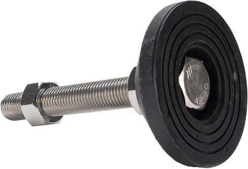 2 Pcs M16 Leveling Feet 80mm Round Base Height Adjustment Adjustable Furniture Leveler, Load Capacity 10kg, Perfect for Office Home Furniture Shelves in Kuwait