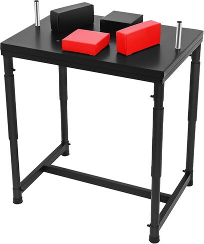 Professional Arm Wrestling Battle Table, 2200LBS Standard Arm Wrestling Table Adjustable Competition Wrist Strength Training Support Plate Equipment with Elbow Pads for Gym Club Sports Fields Homes in Kuwait