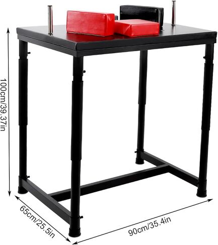 Professional Arm Wrestling Battle Table, 2200LBS Standard Arm Wrestling Table Adjustable Competition Wrist Strength Training Support Plate Equipment with Elbow Pads for Gym Club Sports Fields Homes in Kuwait