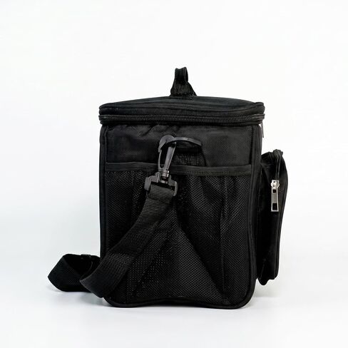 Medical Specimen Transport Bag, Insulated Biohazard Cooler Tote 10 x 7 x 8in, Single Wide Compartment Lab Sample Carrier with Foil-Lined Interior for Clinic, Hospital (Black) in Kuwait