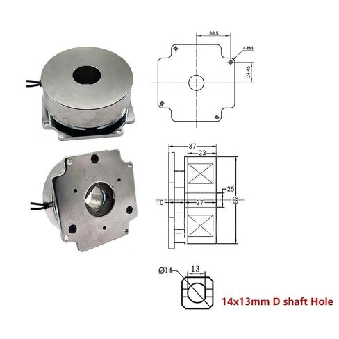 Electromagnetic Power Off Brake for NEMA34 86mm Stepper Motor, 8x7.5mm D Shaft Hole (24, Volts) | DC 12V 24V, Square DC electromagnetic spring Mechanical Clutch Brake in Saudi Arabia