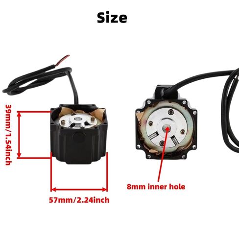 Permanent Magnet Power Off Brake for 57mm NEMA 23 Stepper Motor, DC 24V | 8mm Shaft, Static braking, 57x57mm Flange, 2.5N.M Torque, for Automated Equipment in Saudi Arabia
