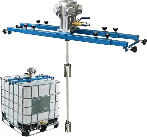 265 Gallon IBC Tote Pneumatic Agitator, Bracket Mount Air Mixing Stirrer | with Folding Propeller Industrial Mixer for Paint Coatings Ink Adhesive Glue, Eliminates hand mixing entirely in Kuwait