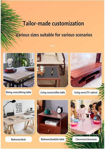 Clear Table Cover Protector Plastic Tables Cover 38x54Inch 2mm Thick Rectangle Furniture Plastic Tablecloth Protector Easy Clean Desk Pad Protectors Pads Vanity End Tables Mat in Kuwait