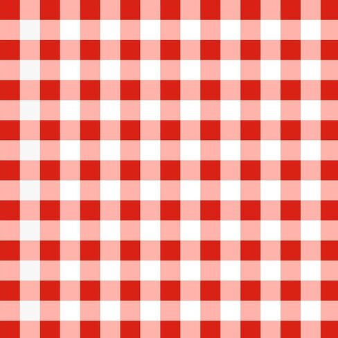 Covers For The Home Deluxe Elastic Edged Flannel Backed Vinyl Fitted Table Cover - Gingham (Red) Pattern - Large Round Oblong Oval - Fits Tables up to 45" - 56" Diameter in Kuwait