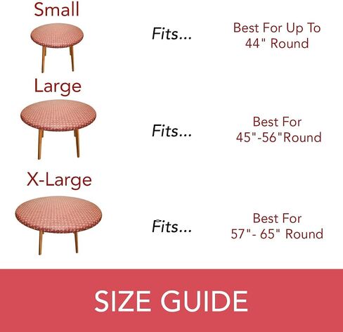 Covers For The Home Deluxe Elastic Edged Flannel Backed Vinyl Fitted Table Cover - Fashion Diamond (Rust) - Extra Large Round Oblong Oval - Fits Tables up to 57" - 65" in Kuwait