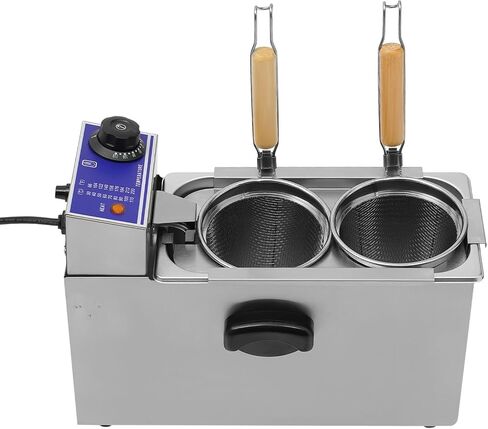 Electric Pasta Cooker with Strainer - 2-Hole Commercial Noodle Machine for Spaghetti, Dumplings, for Restaurants and Home Use in Kuwait