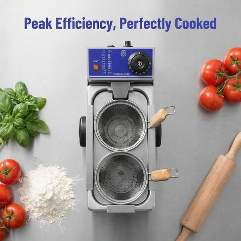 Electric Pasta Cooker with Strainer Commercial 2-Hole Noodle Machine for Spaghetti, Dumplings & More -Adjustable Temperature Cooking in Kuwait