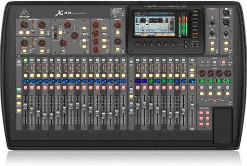 Behringer X32 32-Channel 16-Bus Total Recall Digital Mixing Console - Bundle with Behringer S32 I/O Box with 32x Remote-Control MIDAS Preamps, 2x H&A XLR M to F Microphone Cable - 25' in Kuwait