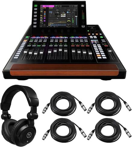 Behringer WING Compact 48-Channel 28-Bus وحدة تحكم خلط رقمية استريو كاملة، حزمة مع سماعات رأس TAPH100 ​​Studio Monitor وكابل ميكروفون XLR 4 × 25 بوصة in Kuwait