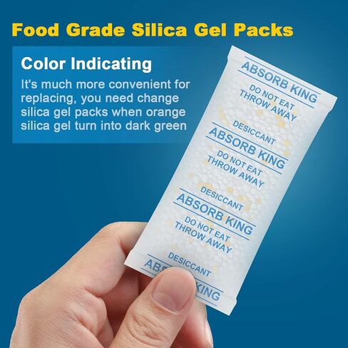 Silica Packets – 2 Gram 400 Packs Silica Gel Packets, Food Grade Desiccant Packs with Color Indicating, Premium Moisture Absorbers for Spices, Foods, Seeds, Dehydrated Vegetable Storage in Kuwait
