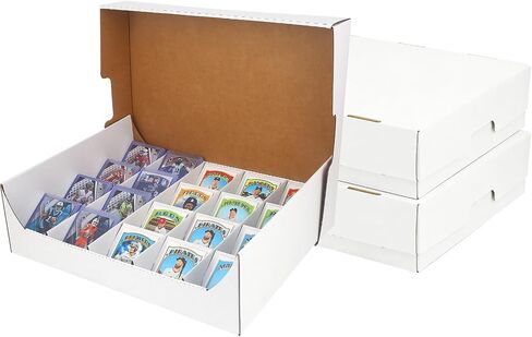 Sports Card Boxes 2400 Count Cardboard Cards Storage Box White with 8 Dividers and 50 Counts Sleeves,Storage Box for TCG/Magic/Mtg storage and Collection in Saudi Arabia