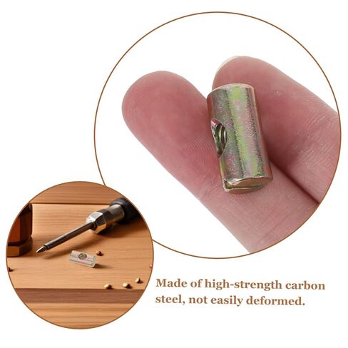 INOOMP 100pcs M6 Slotted Cross Dowel Connectors Carbon Steel Furniture Connector Screws for Chairs and Bed Frame Quick Assembly with Smooth Surfaces for Bed Frame Construction and Repairs in Kuwait