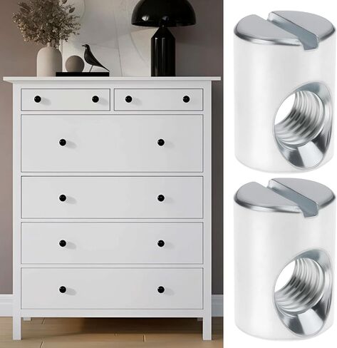 30x صامولة أسطوانة مشقوقة M6x14x10mm 100514 متوافقة مع أثاث IKEA HEMNES HASSELVIKA in Kuwait