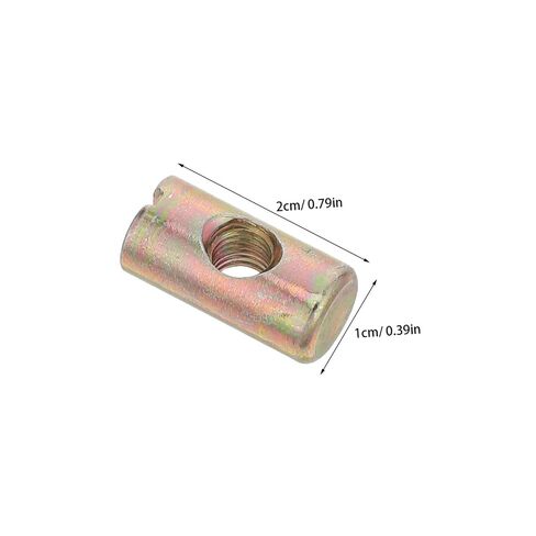 100pcs M6 Cross Dowel Slotted Nuts Carbon Steel Furniture Fixing Nuts for Wardrobes and Cabinets Quick Assembly Hardware Parts for Furniture Repairs at Home in Saudi Arabia