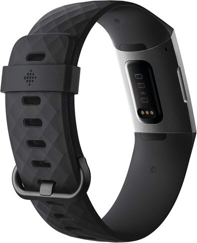 Fitbit Charge 3 Fitness Activity Tracker, Graphite/Black, One Size (S & L Bands Included) (Renewed) in Kuwait