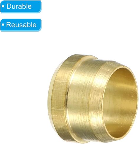 PATIKIL 10mm Tube OD Brass Compression Sleeves Ferrules 10 Pack Brass Compression Fitting Assortment Kit in Kuwait