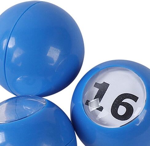 30 Pieces Bingo Ball Selection Lottery Numbered Ball Raffle Tally Ball PP Material with Transparent Window Portable Suitable for Game Birthday Party, 1 to 50 in Kuwait
