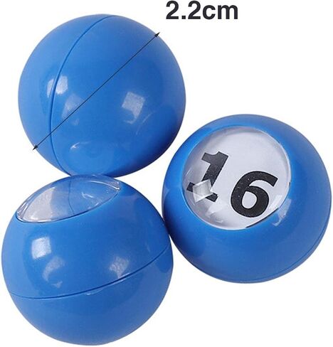 30 Pieces Bingo Ball Selection Lottery Numbered Ball Raffle Tally Ball PP Material with Transparent Window Portable Suitable for Game Birthday Party, 1 to 50 in Kuwait
