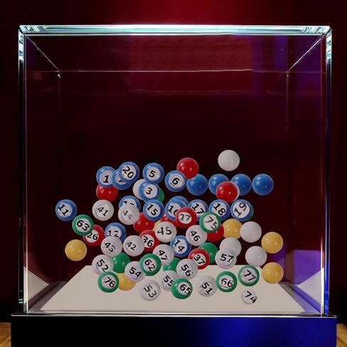 30 Pieces Bingo Ball Selection Lottery Numbered Ball Raffle Tally Ball PP Material with Transparent Window Portable Suitable for Game Birthday Party, 1 to 50 in Kuwait
