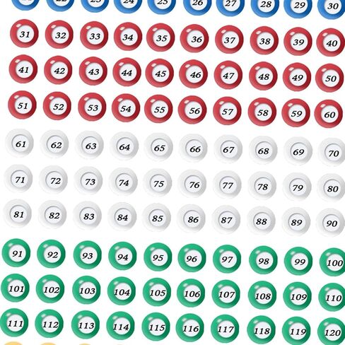 150 قطعة من كرات البنغو كرات السحب المرقمة لعبة اليانصيب بونغ مادة البولي بروبيلين المحمولة مع نافذة سهلة القراءة مناسبة لحفلات أعياد الميلاد in Kuwait