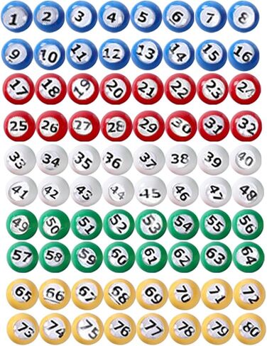 30 Pieces Bingo Ball Assortment Lottery Numbered Ball Raffle Tally Ball Easy Read Window PP Material Portable Suitable for Party Supermarket Tally, 1 to 50 in Kuwait