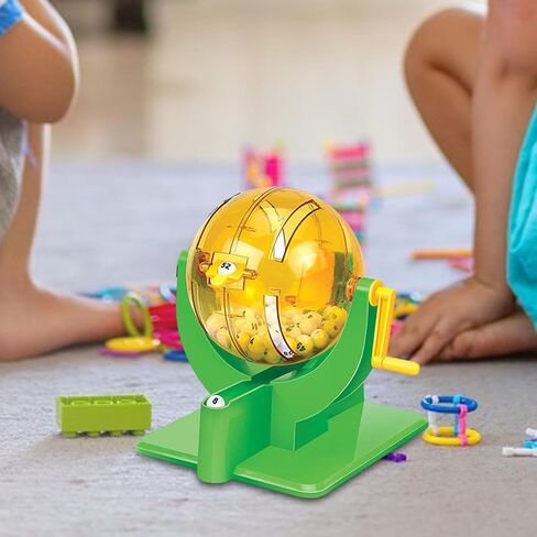 Qianly Lottery Machine Bingo Game Toy with Lottery Numbers Ball Cage Party Supplies Reusable Material Suitable for Children Family Gatherings Large Groups in Kuwait