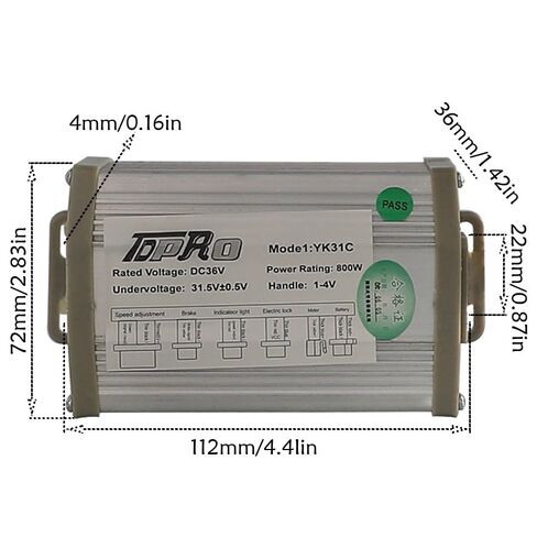 36V 800W MY1020 Brushed Motor & Controller Kit with LCD Throttle for Electric Scooters, E-Bikes, Go-Karts | 2800RPM Fits Razor MX350, Pocket Rocket, Mini Bike, Dune Buggy in Kuwait