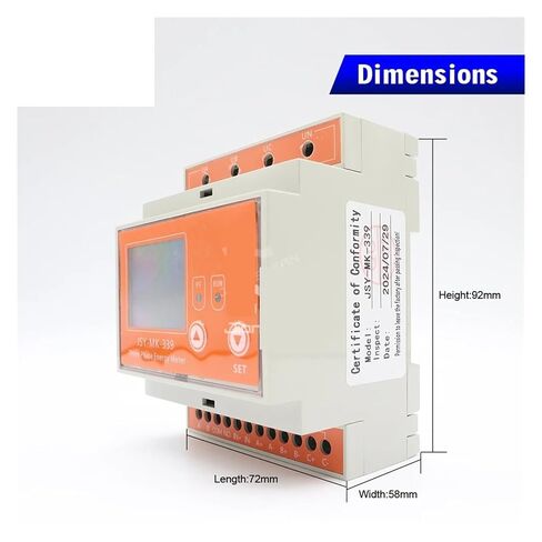 Power Quality Analyzer, RS485 Bidirectional Measurement 150A AC Smart Energy Meter 3 Phase 4 Wire KWh Power Monitor Clamp Current Transformer in Kuwait