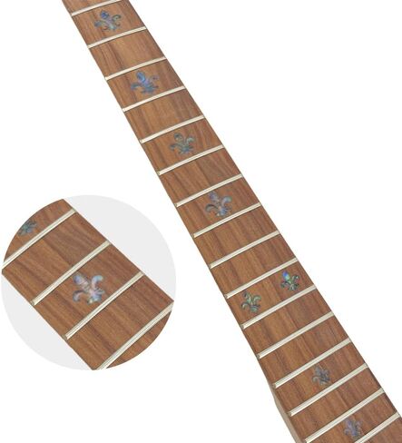 Electric Guitar Neck 22 Fret 25.5 Inch Mahogany Rosewood Fretboard Nice Inlay Bolt On Set in Heel Guitar Neck Replacement(Flower Inlay) in Kuwait