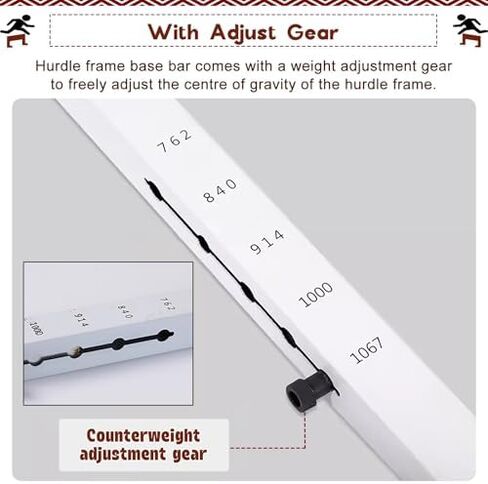 Height Adjustable Hurdles, 30in - 42in Adjustable Height Hurdles for Track and Field, Agility Training Equipment Hurdles for Speed Strength and Resistance Training, Red in Kuwait