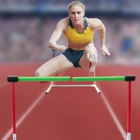 Height Adjustable Hurdles, Foam Track and Field Hurdles Training Equipment, Adjustable Height Agility Hurdles, Detachable Sports Speed Hurdles for Athletes Soccer, 4pcs in Kuwait