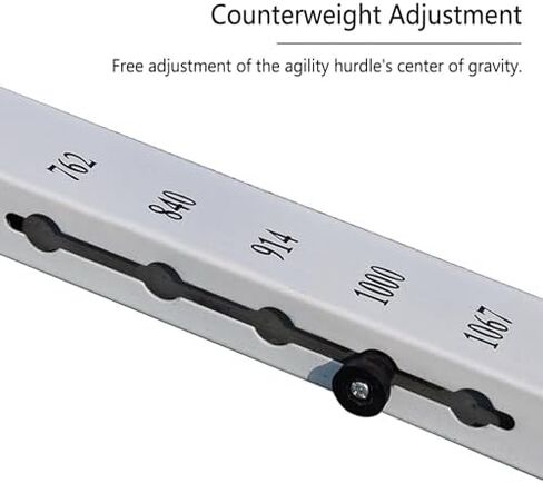 Height Adjustable Hurdles, Adjustable Agility Hurdles, Detachable Training Equipment for Soccer Basketball Football, Sturdy Metal Construction for Durable Use, 76.2-106.7cm(30-42in) in Kuwait