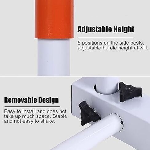 Height Adjustable Hurdles, Hurdles Training Equipment for Track, Adjustable Height 30~41inches for Kids Man Adults, Agility Training Hurdles for High School Practice, A in Kuwait