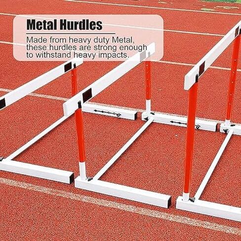 Height Adjustable Hurdles, Hurdles Training Equipment for Track, Adjustable Height 30~41inches for Kids Man Adults, Agility Training Hurdles for High School Practice, A in Kuwait