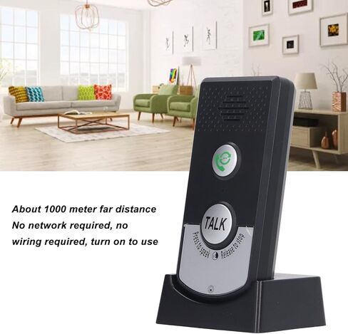 2 Way Voice Intercom Super Wireless Intercomunicador Rainproof Intercom Doorbell System Unit,1000 m Long Range Door Intercoms System Portable Wireless Voice Interphone Elderly in Kuwait