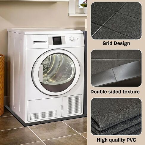 Washer Dryer Anti-Vibration Mat, 62.9''*29.5'' PVC Foldable Large Vibration Pads for Washing Machine Waterproof Absorber for Anti Slip Noise Reduction Floor Protection in Kuwait
