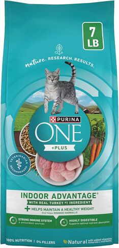Purina ONE Natural, Low Fat, Weight Control, Indoor Dry Cat Food, +Plus Indoor Advantage - 7 lb. Bag in Kuwait