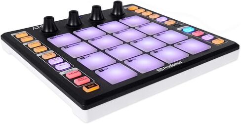 حزمة توفير الصوت: وحدة تحكم PRESONUS ATOM ذات 16 لوحة USB MIDI RGB DJ + حزمة برامج تسجيل Studio One مع سماعات Rockville PRO-M50 Studio مع كابل ملف قابل للفصل (عنصران) in Saudi Arabia