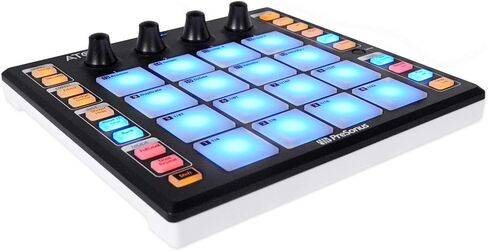 حزمة توفير الصوت: وحدة تحكم PRESONUS ATOM ذات 16 لوحة USB MIDI RGB DJ + حزمة برامج تسجيل Studio One مع سماعات Rockville PRO-M50 Studio مع كابل ملف قابل للفصل (عنصران) in Saudi Arabia