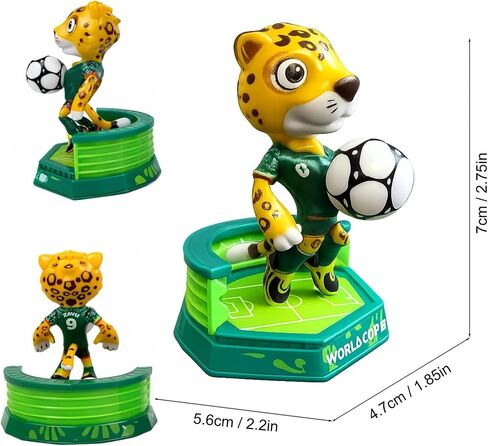 GiftExpress World Cup 2026 Merchandise, Mascot Figurine – Zayu - Mexico the Jaguar World Cup Collectible Toy Figures in Kuwait